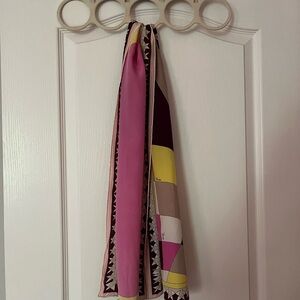 Colorful Geometric Silk Scarf